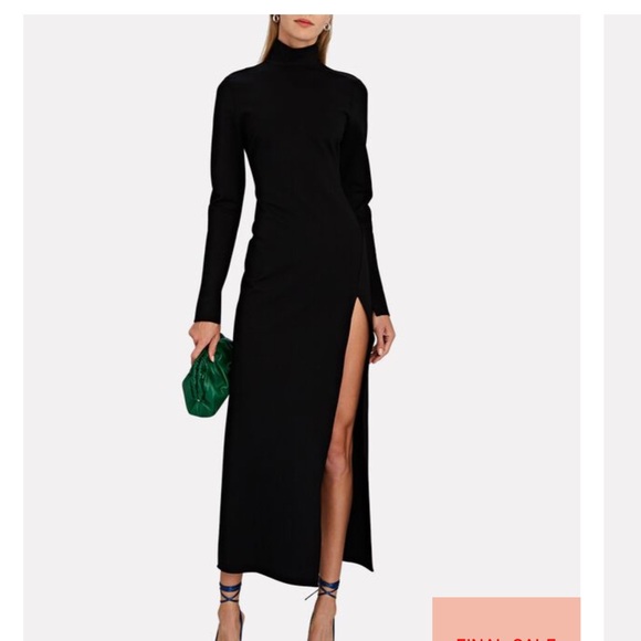 NWT NONchalant Label Declan Turtleneck Midi Dress In Black Size Large. - Picture 7 of 9